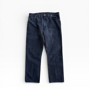 Vtg 80s Wrangler 13MWZ Made in USA Black Charcoal Fade Cowboy Cut Jeans 36x31